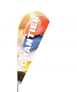 Drapeau - beach-flag - bannière - voile publicitaire - oriflamme Chantier