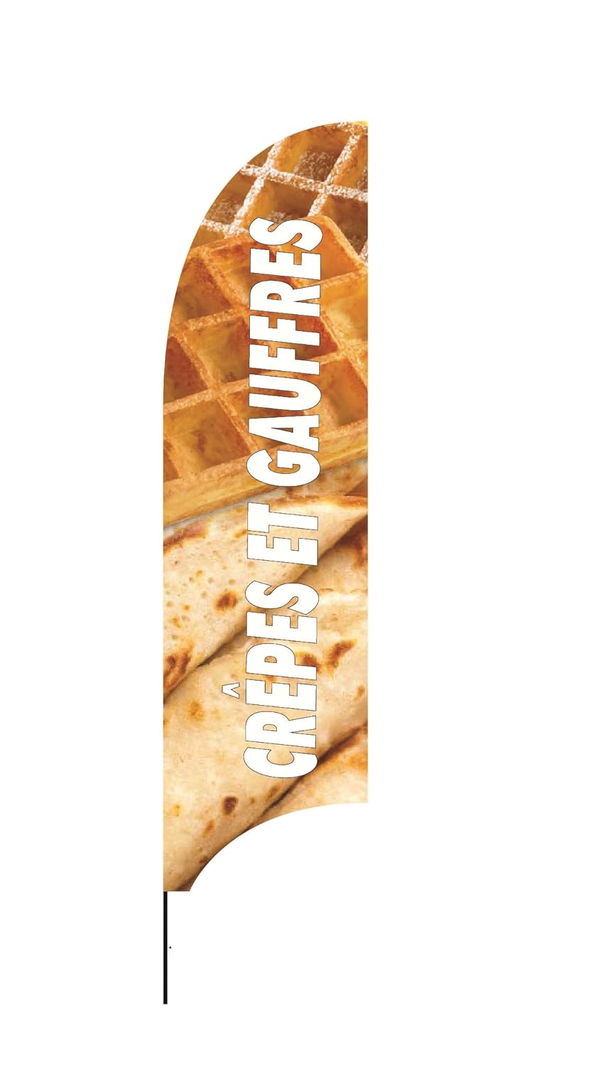 Drapeau - beach-flag - bannière - voile publicitaire - oriflamme Crêpes et gaufres