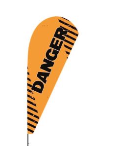 Drapeau - beach-flag - bannière - voile publicitaire - oriflamme Danger
