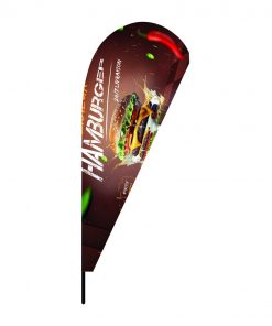 Oriflamme Hamburger - Attirez les Gourmands avec un Design Appétissant