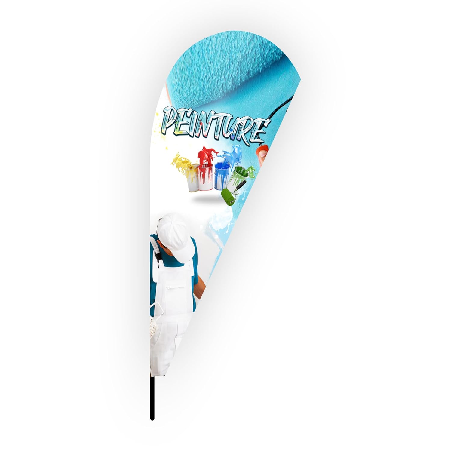 Oriflamme Thème Peinture - Éclat Artistique dans les Cieux